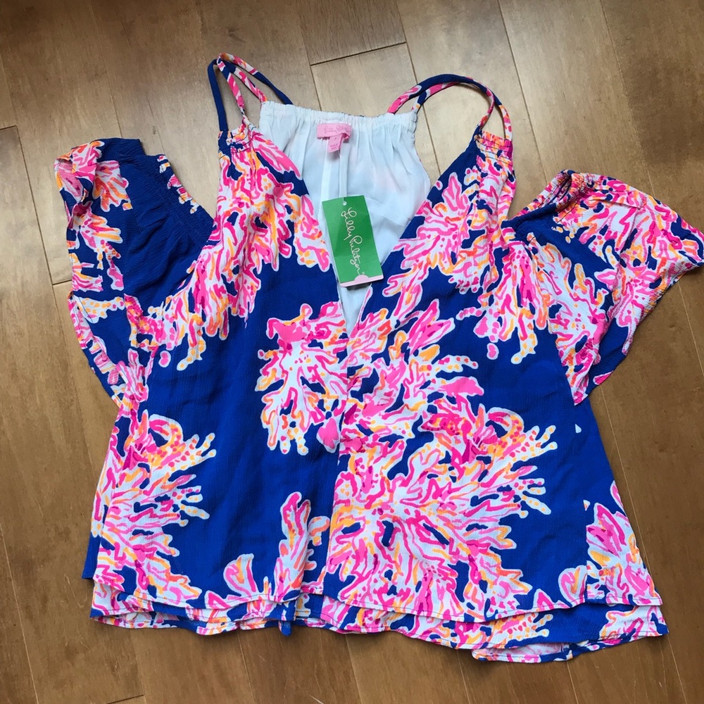 Lilly Pulitzer Cold Shoulder Top